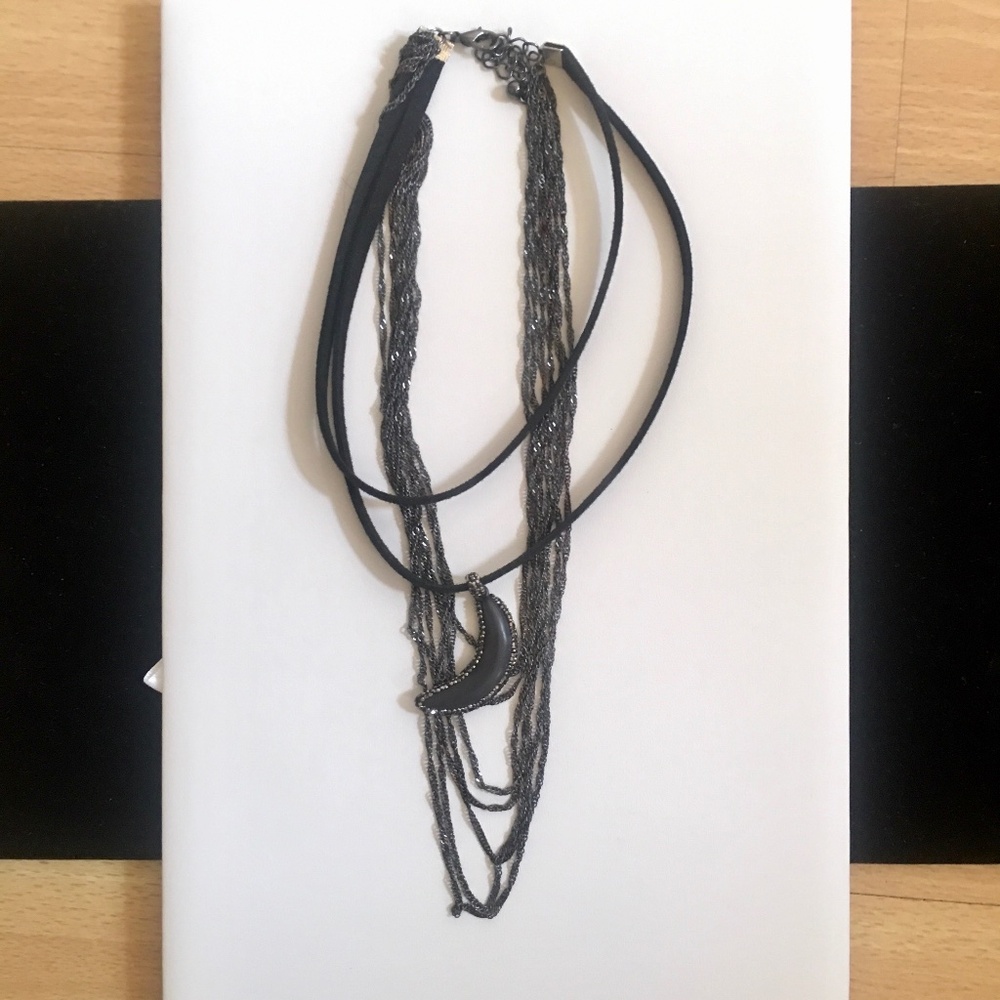 Multistrand Crescent Moon Necklace